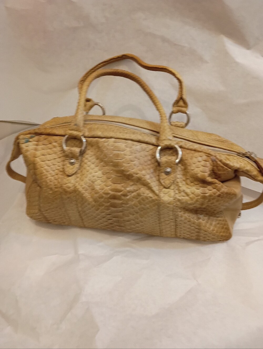 Emma GG Firenze Full Python Boston Bag